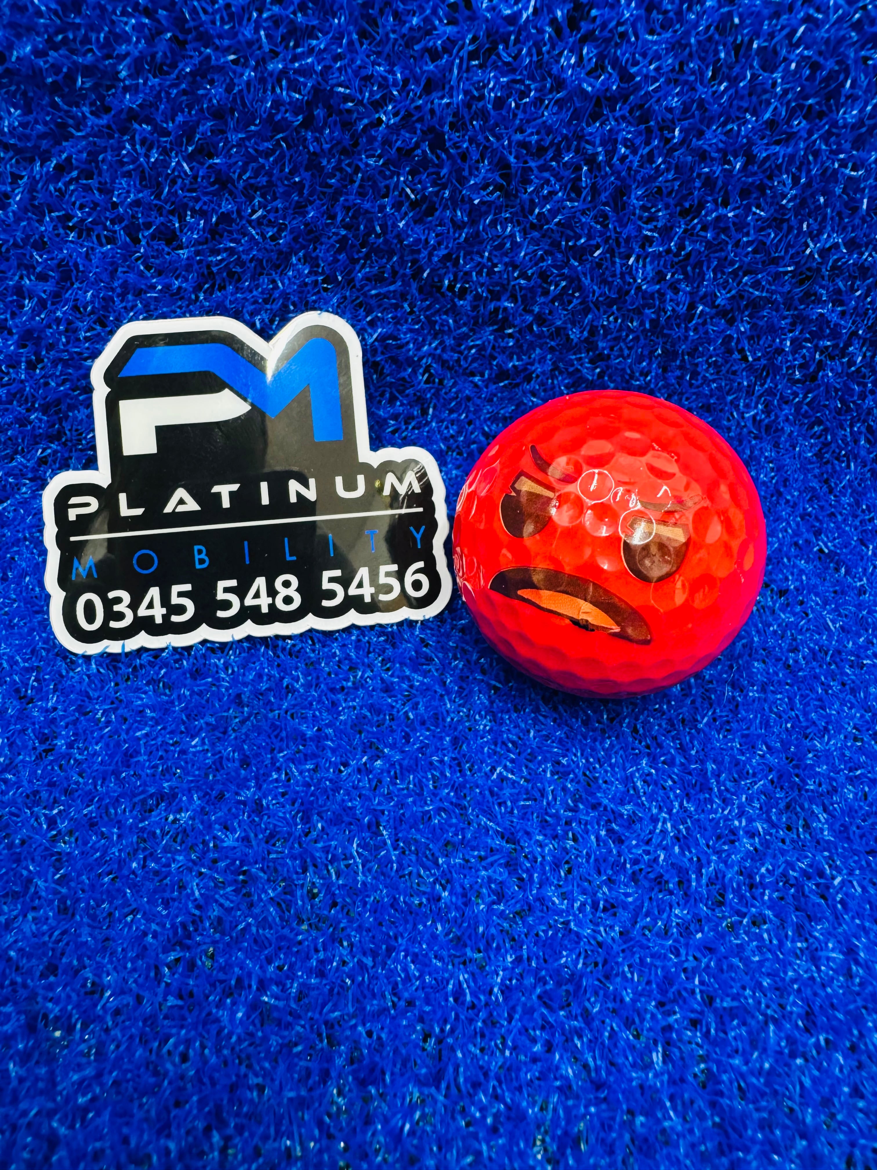 Golf Ball - Joystick Attachment - Angry