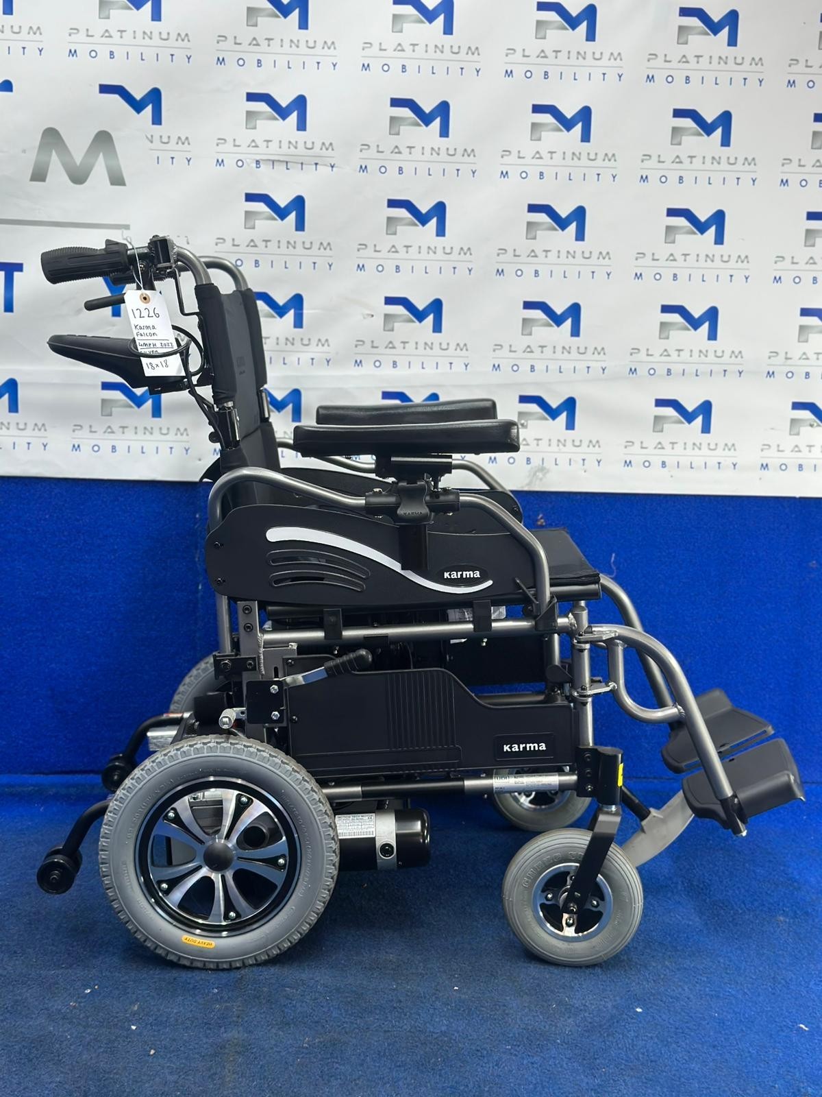 Karma Falcon KP-25 Powerchair – Attendant 4mph Lightweight Wheelchair (1226)
