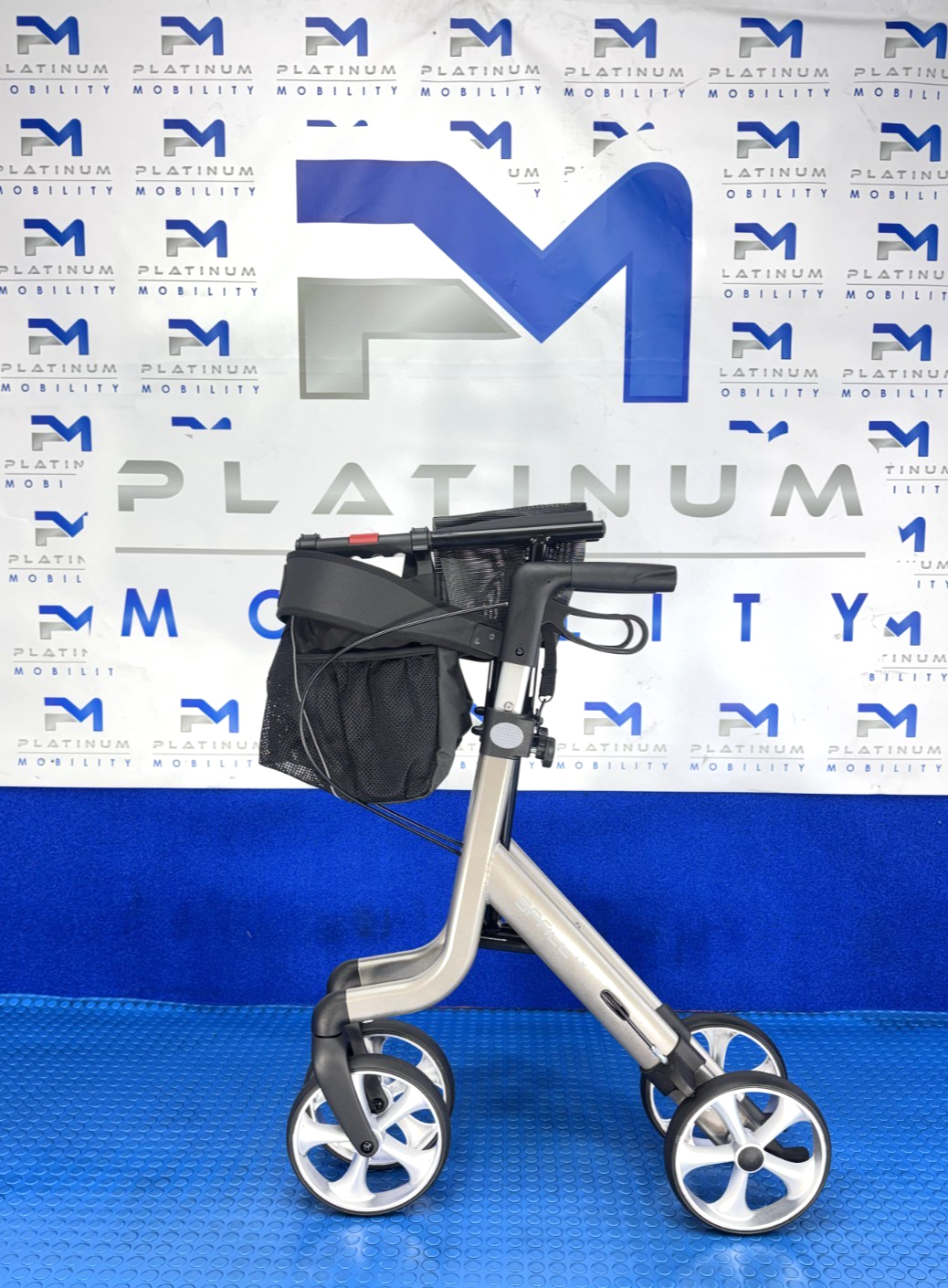 Rehasense Space LX Rollator Silver Lightweight Folding Walker BRAND NEW