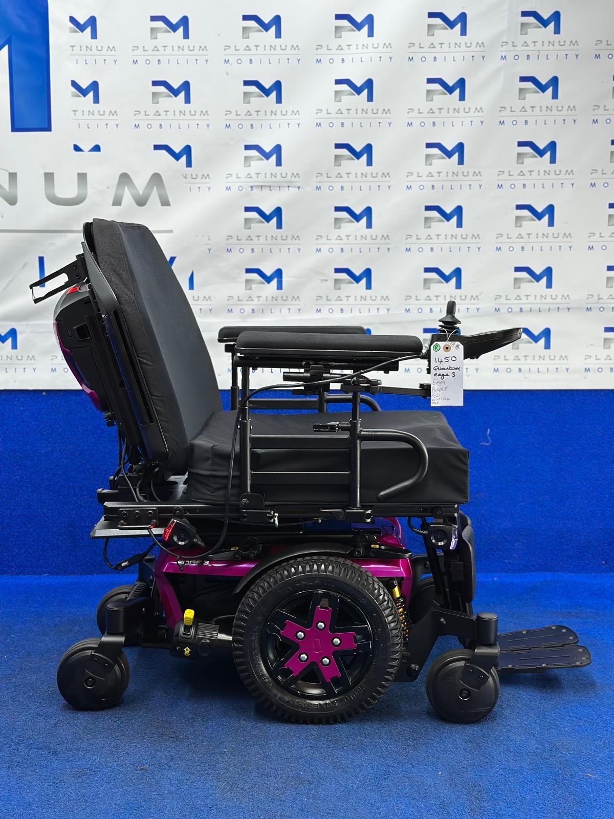 PRIDE QUANTUM EDGE 3 6 MPH ELECTRIC POWER WHEELCHAIR POWERCHAIR 1450