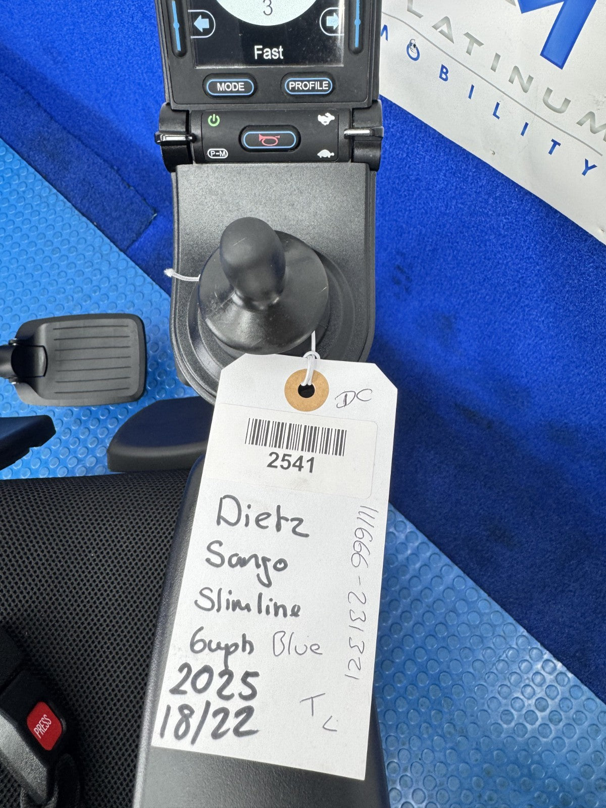 2025 Dietz Sango Advaned M Slimline 6MPH Rise & Tilt Electric Wheelchair 2541