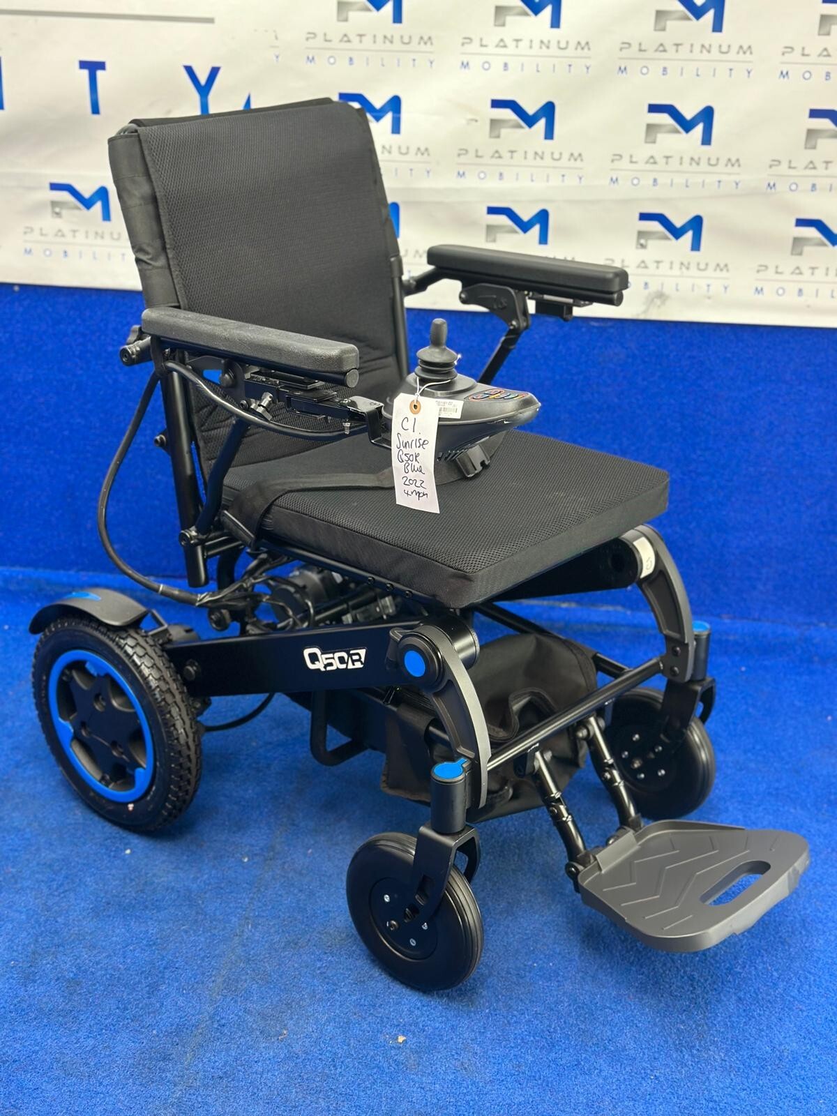 2022 QUICKIE SUNRISE Q50 FOLDING 4MPH FOLDING ELECTRIC WHEELCHAIR POWERCHAIR C1