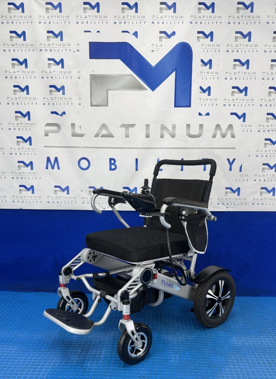 Mobility Plus Ultra-Light Folding Wheelchair 4Mph Lithium Battery Air Tyres 2512