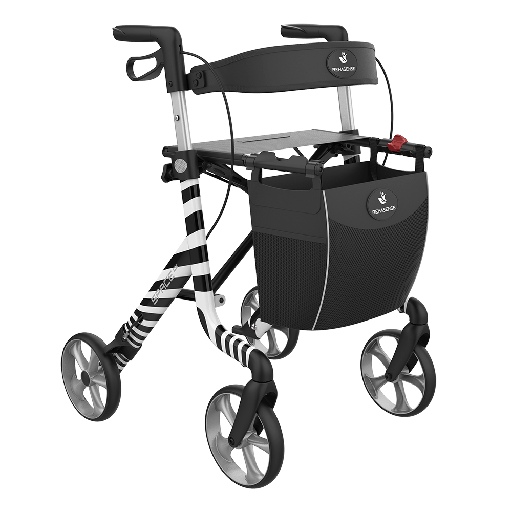 Rehasense Space LX Rollator ZEBRA Lightweight Folding Walker BRAND NEW