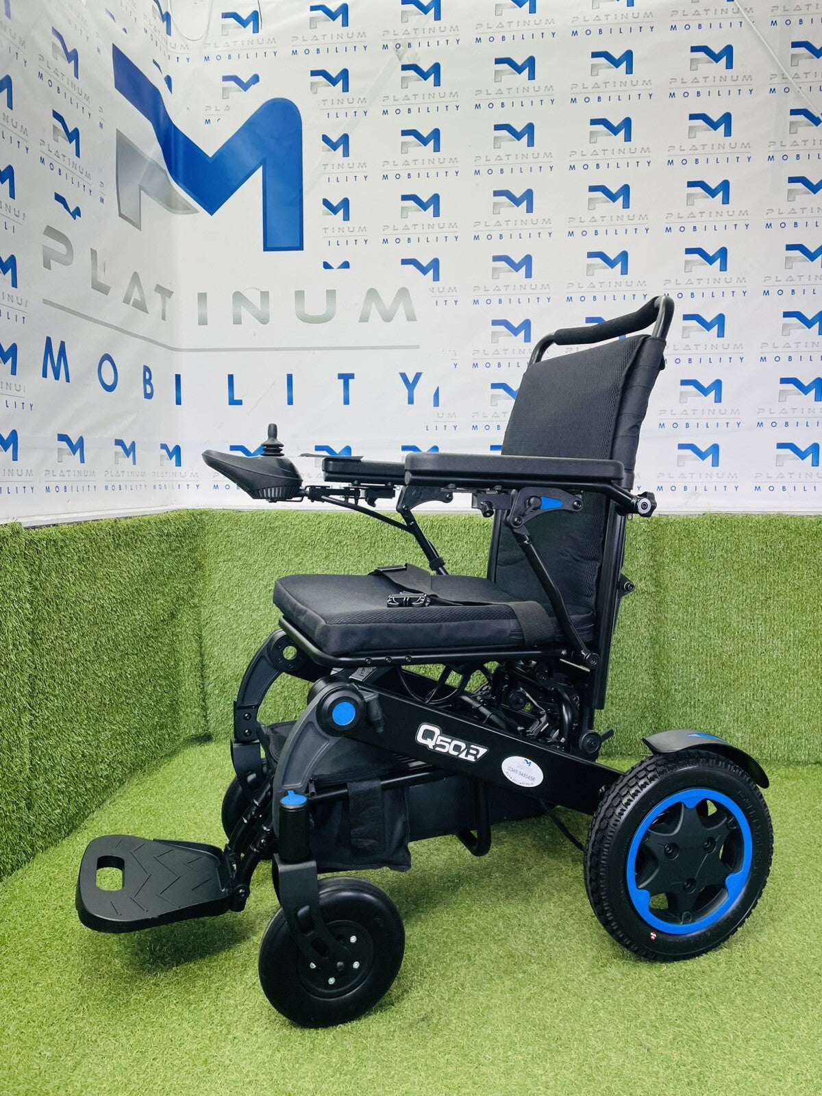 QUICKIE Q50R FOLDING 4MPH TRANSPORTABLE LITHIUM ELECTRIC POWERCHAIR WHEELCHAIR
