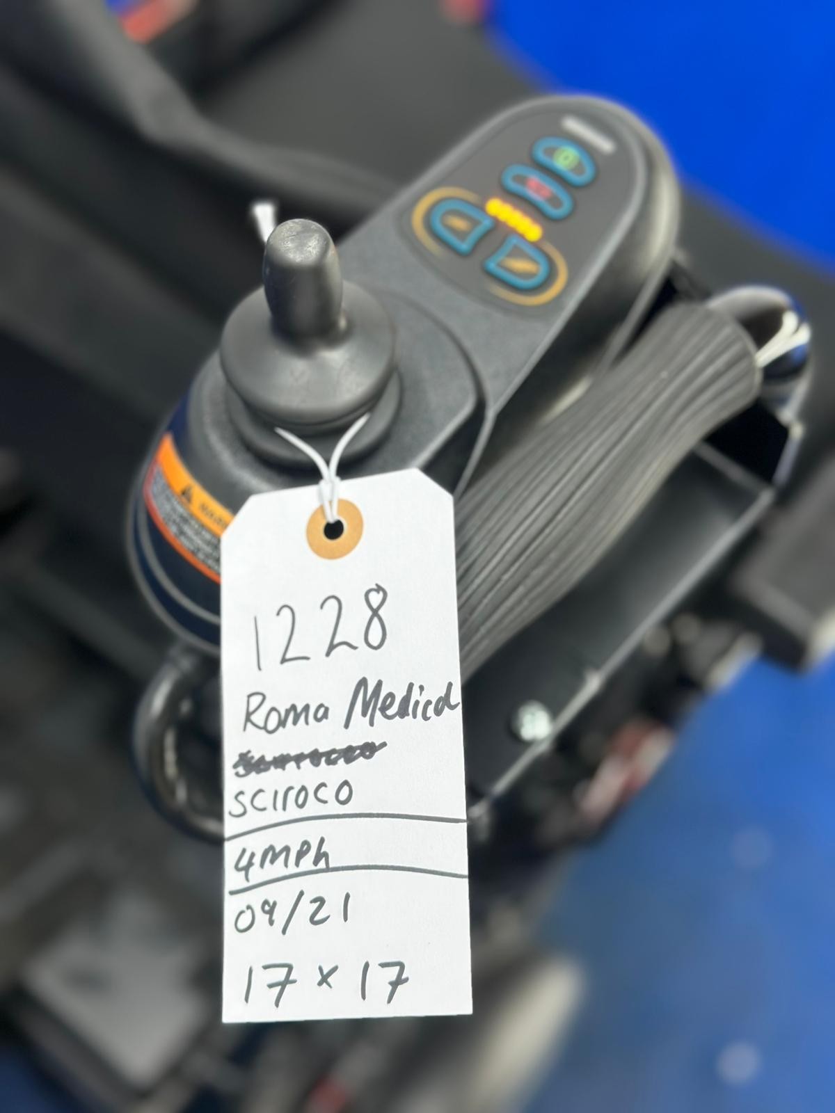 ROMA SIROCCO 4MPH ATTENDANT CONTROLED ELECTRIC WHEELCHAIR POWERCHAIR 1228