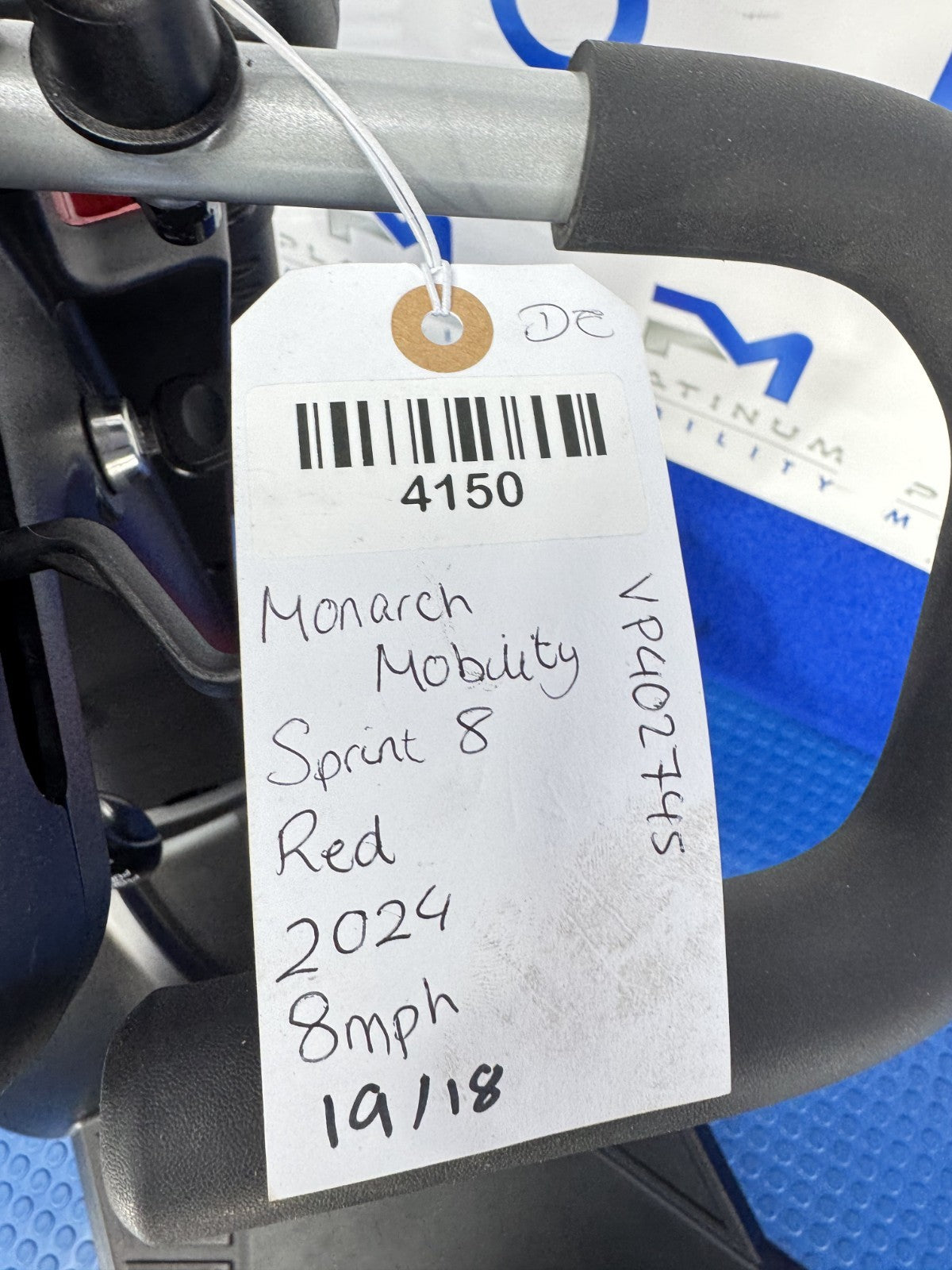 Monarch Mobility Sprint 8 New Batteries, Air Tyres 8mph No VAT 4150