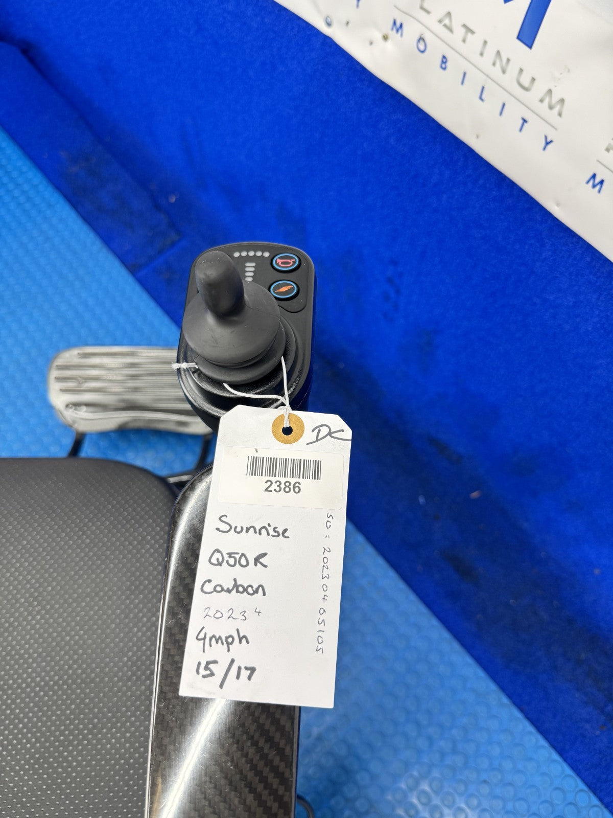 Sunrise Quickie Q50R 14KG Carbon Fibre Electric Wheelchair Powerchair 4MPH 2386