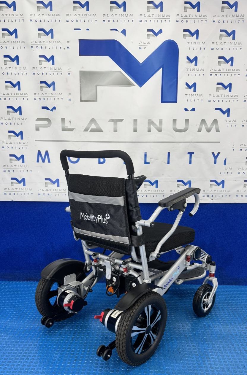 Mobility Plus Ultra-Light Folding Wheelchair 4Mph Lithium Battery Air Tyres 2512