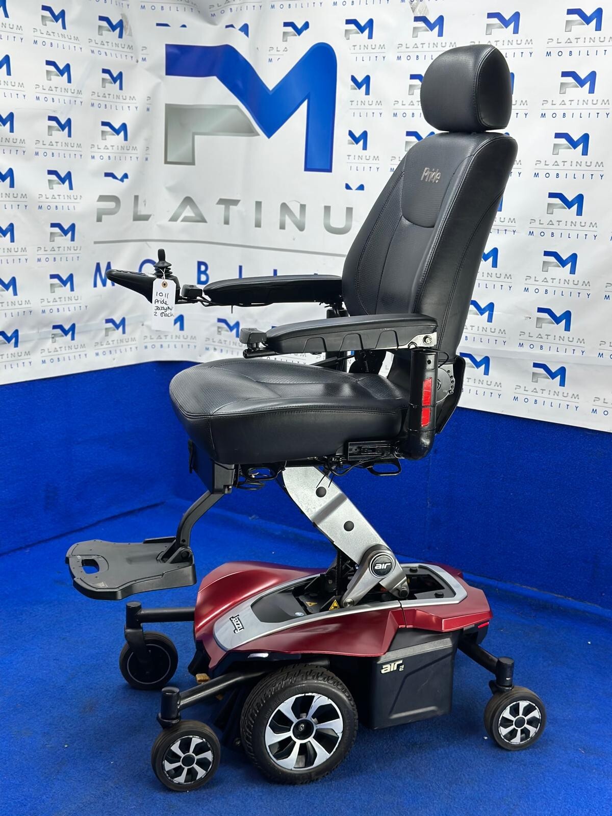 Pride Jazzy Air 2.0 Power Chair Electric Wheelchair with Electric Seat Lift 1011