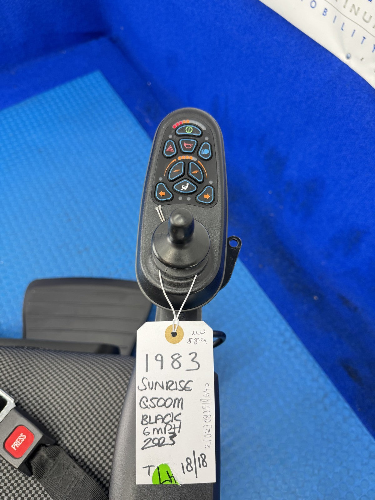 SUNRISE QUICKIE Q500M 6MPH ELECTRIC WHEELCHAIR RISER AND TILT POWERCHAIR 1983
