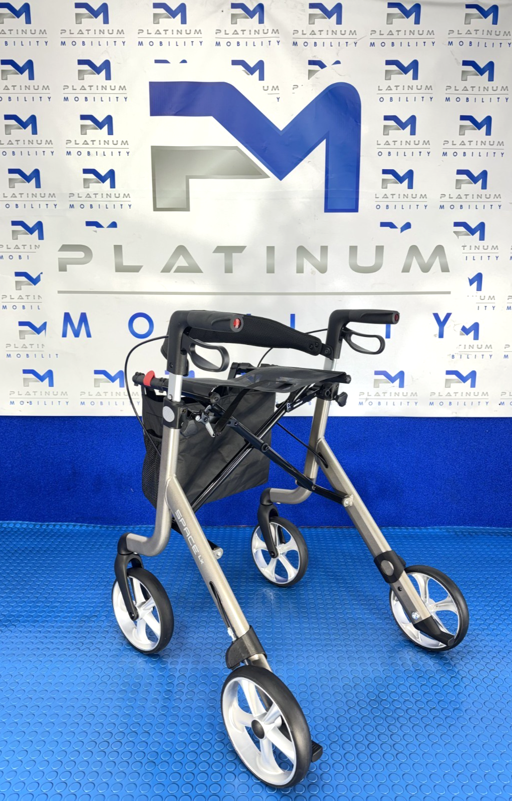 Rehasense Space LX Rollator Silver Lightweight Folding Walker BRAND NEW
