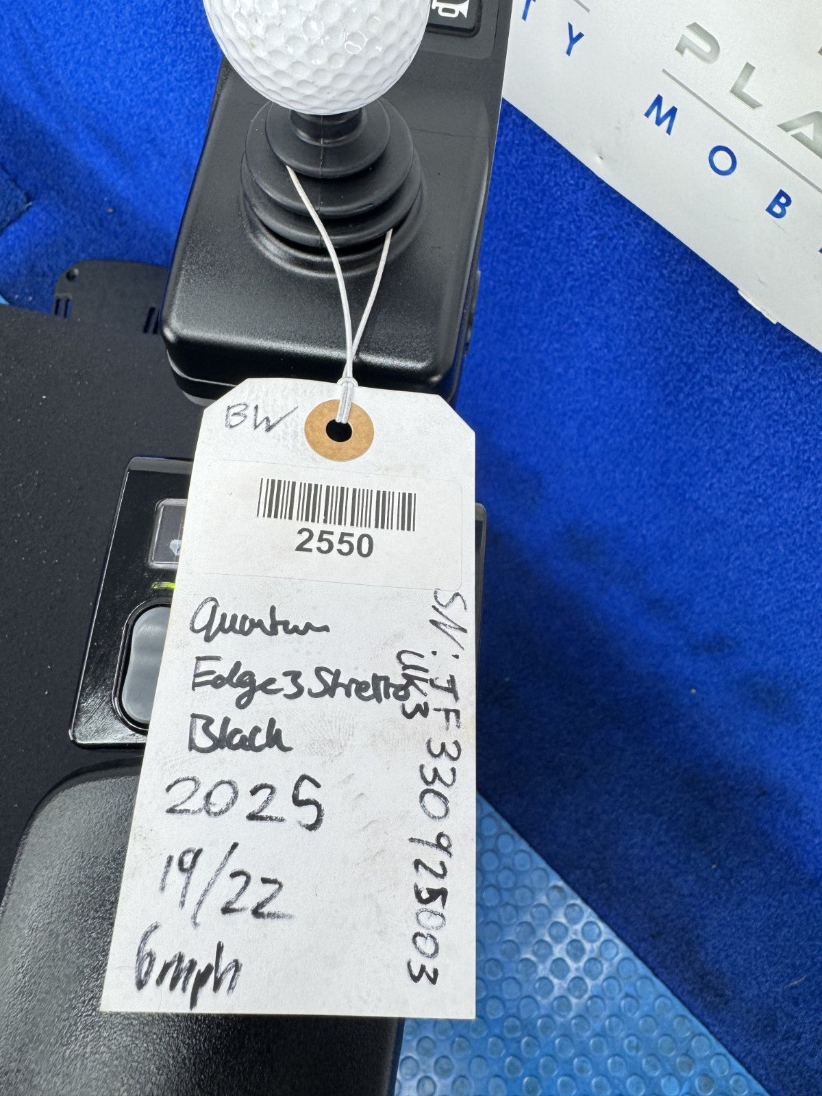 2025 PRIDE QUANTUM EDGE 3 STRETTO 6 MPH ELECTRIC MOBILITY POWERCHAIR 2550