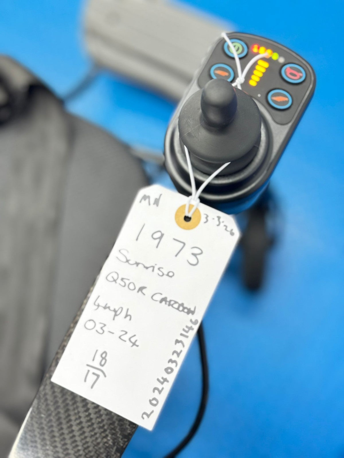 Sunrise Quickie Q50R 14KG Carbon Fibre Electric Wheelchair Powerchair 4MPH 1973