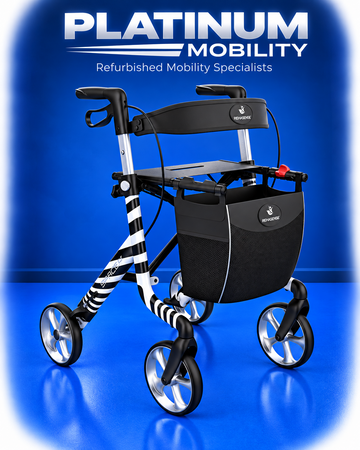 Rehasense Space LX Rollator ZEBRA Lightweight Folding Walker BRAND NEW