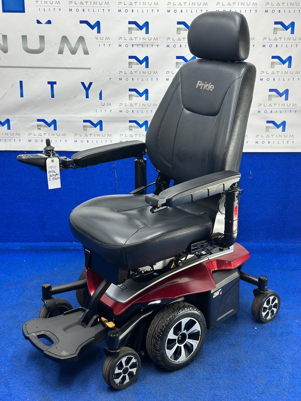 Pride Jazzy Air 2.0 Power Chair Electric Wheelchair with Electric Seat Lift 1011