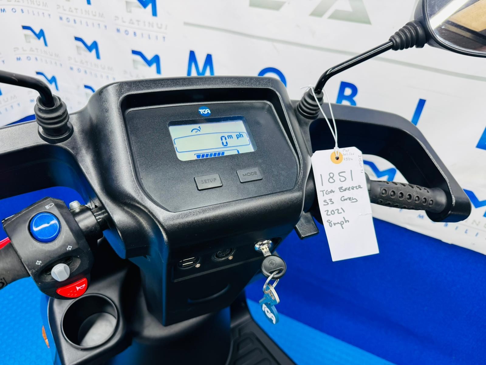 2021 TGA Breeze S3 8MPH LARGE Mobility Scooter All Terrain 1851