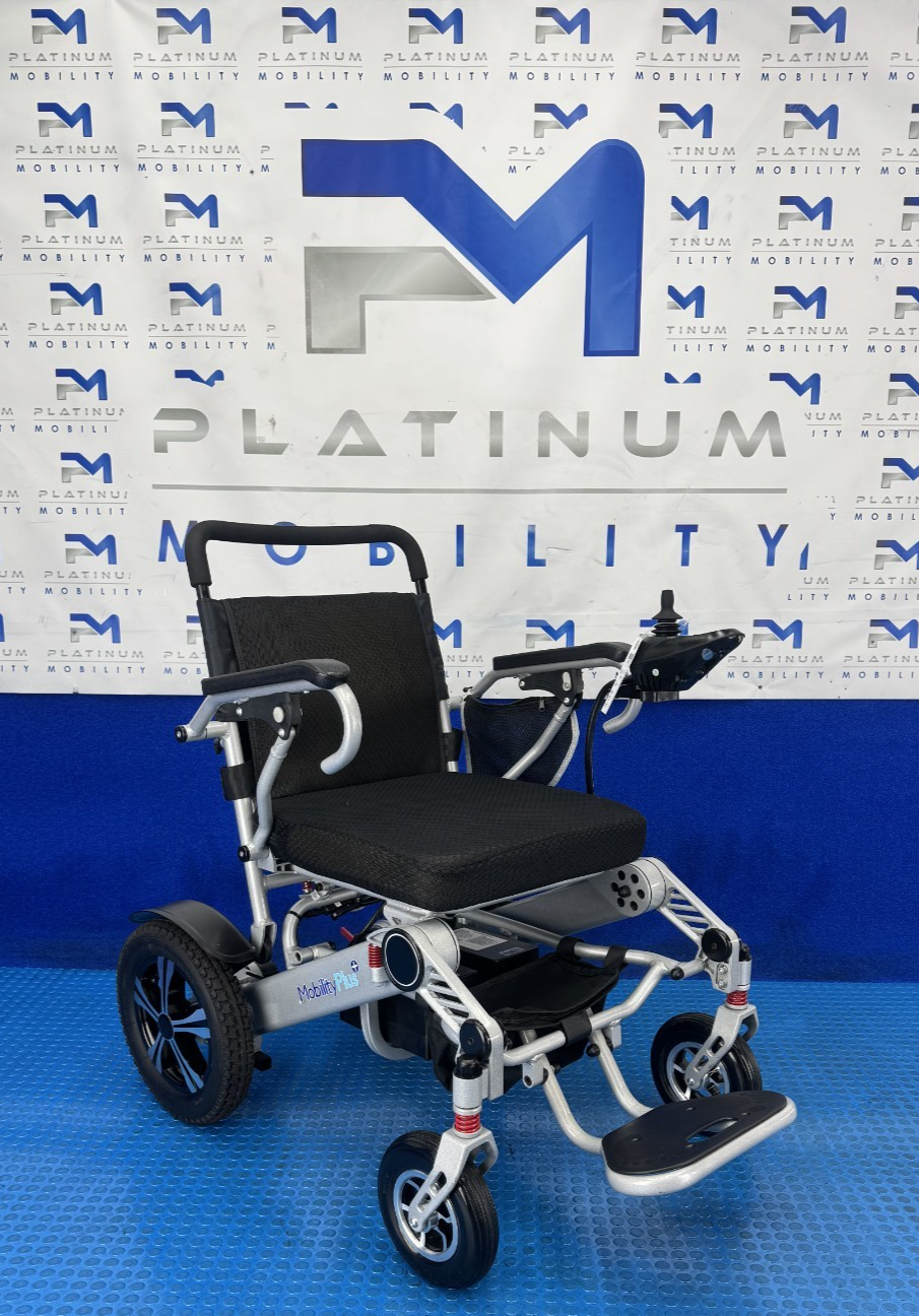 Mobility Plus Ultra-Light Folding Wheelchair 4Mph Lithium Battery Air Tyres 2512