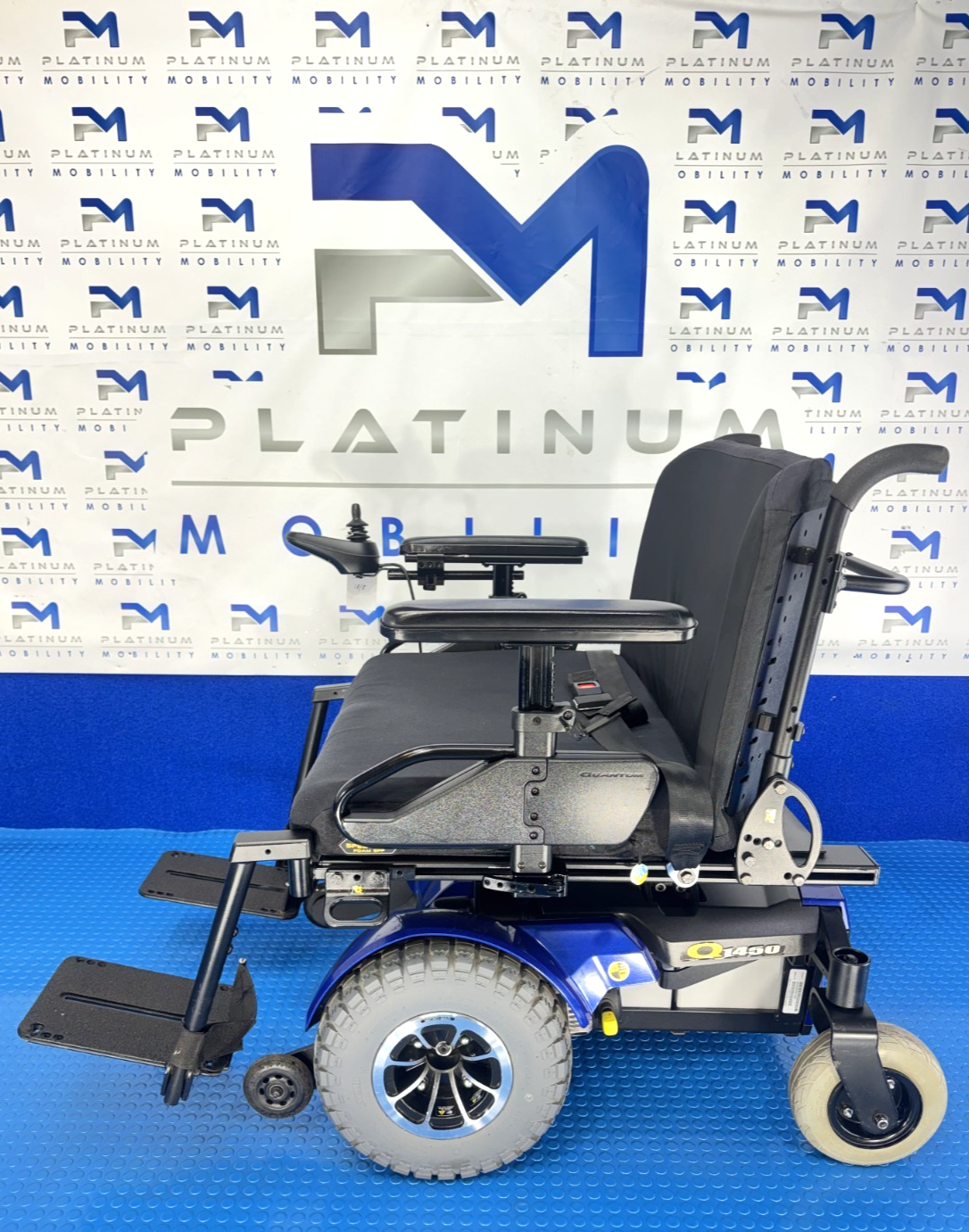 Quantum q1450 Powerchair - FWD 4mph New Batteries Solid Tyres No VAT 2465