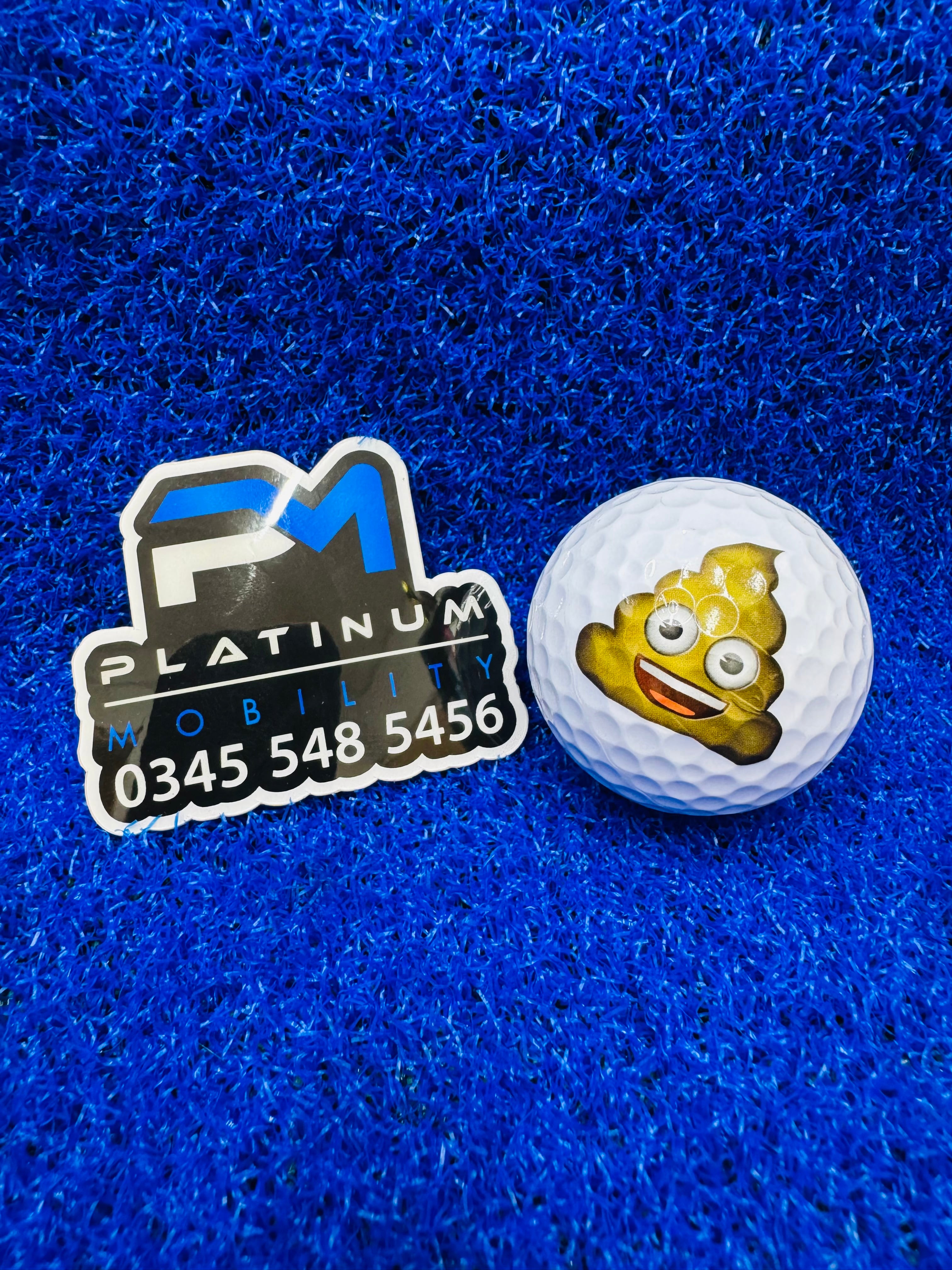 Golf Ball - Joystick Attachment - Smiling Pile 💩