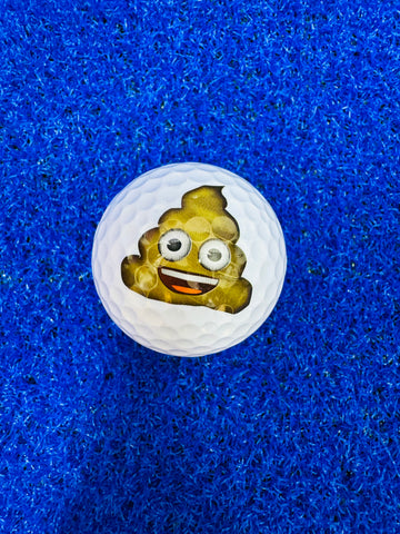 Golf Ball - Joystick Attachment - Smiling Pile 💩