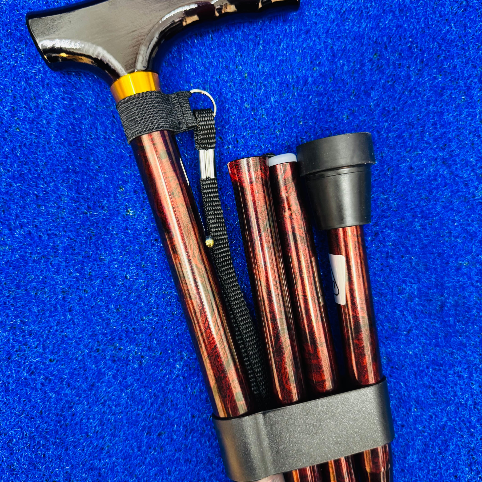 Performance Healthcare Folding Walking Stick - Red