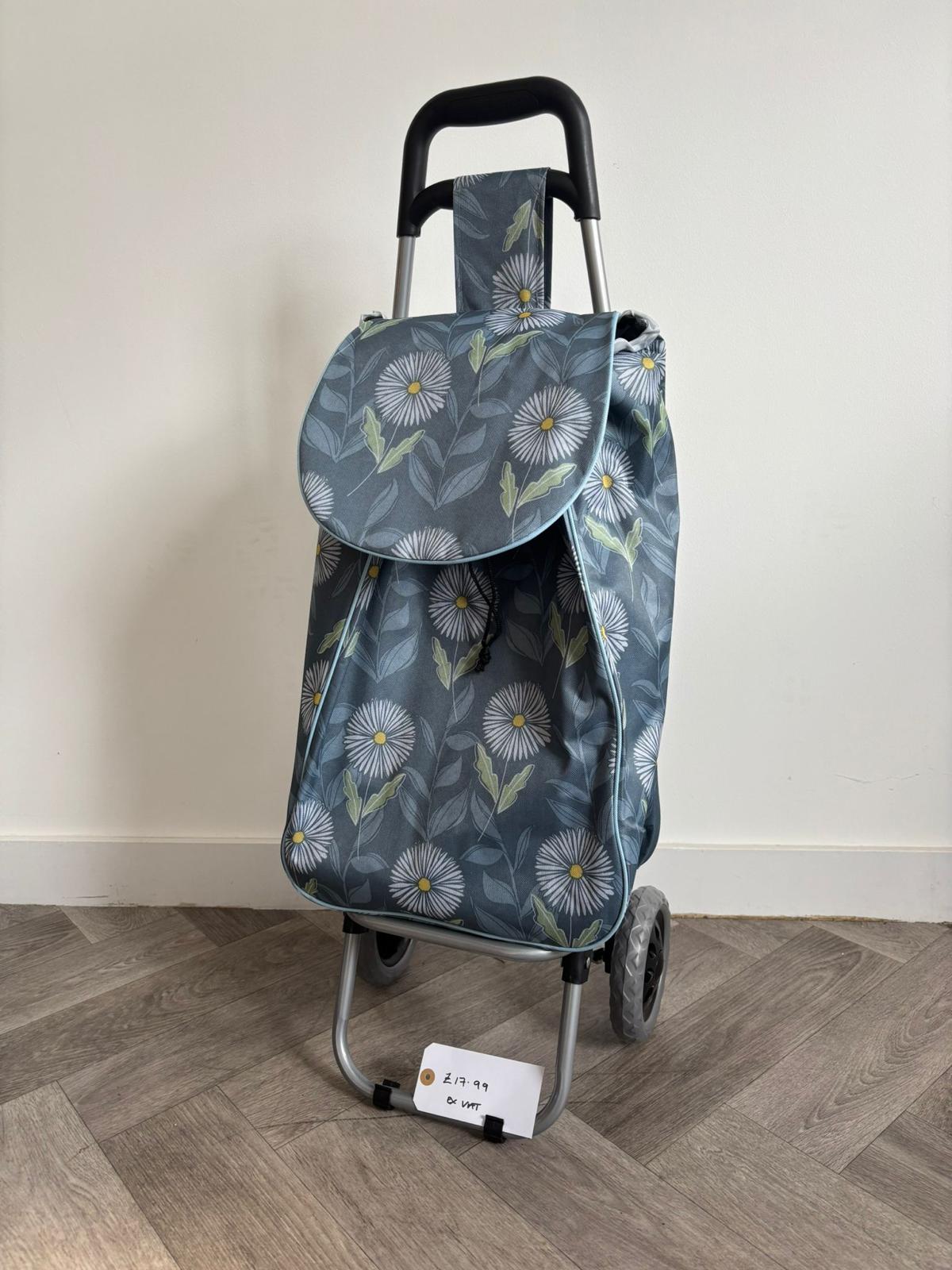 Lightweight Shopping Trolley - Blue Daisy