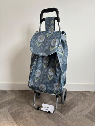 Lightweight Shopping Trolley - Blue Daisy