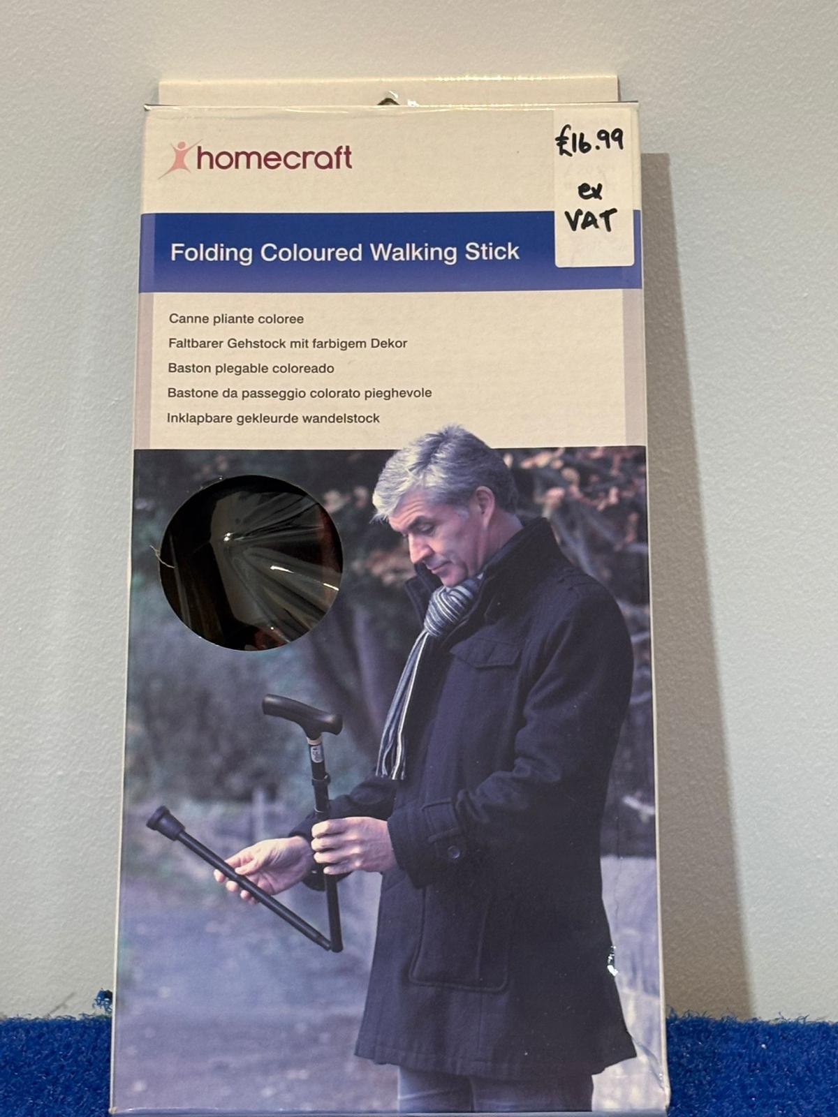 Folding Coloured Walking Stick