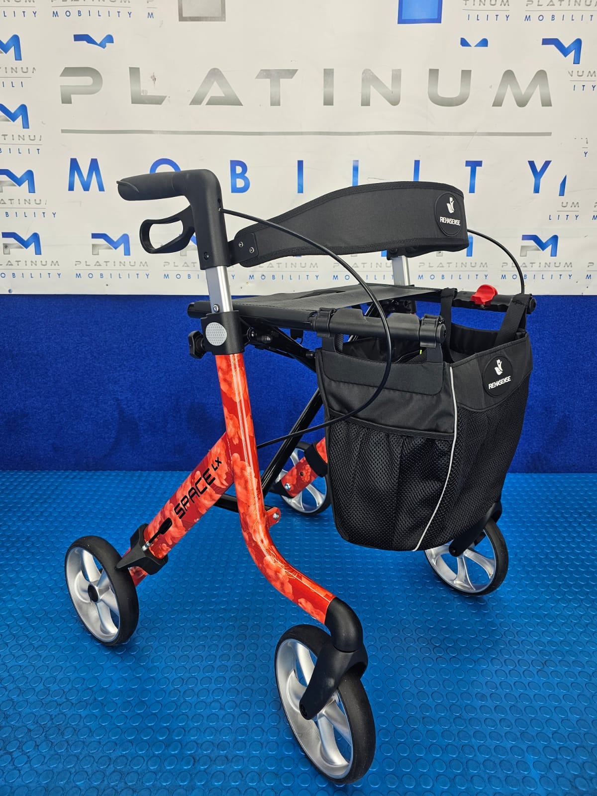 Rehasense Space LX Rollator - Red Peony