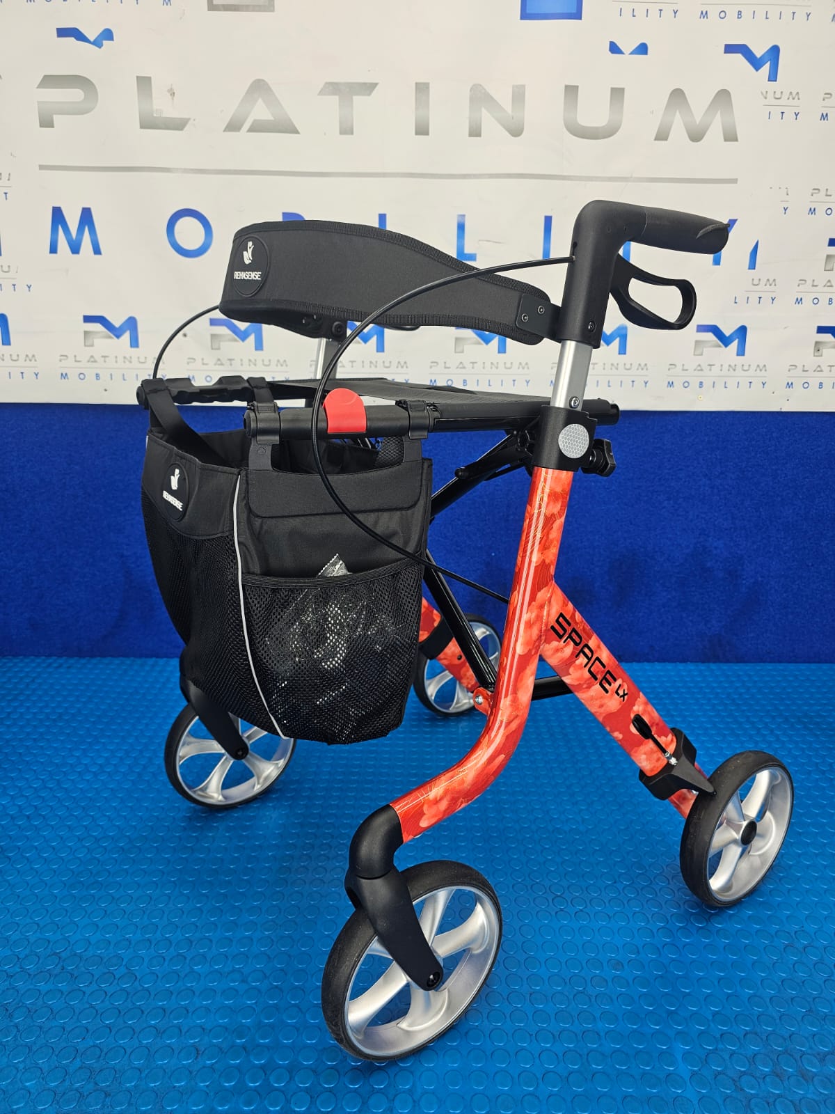 Rehasense Space LX Rollator - Red Peony