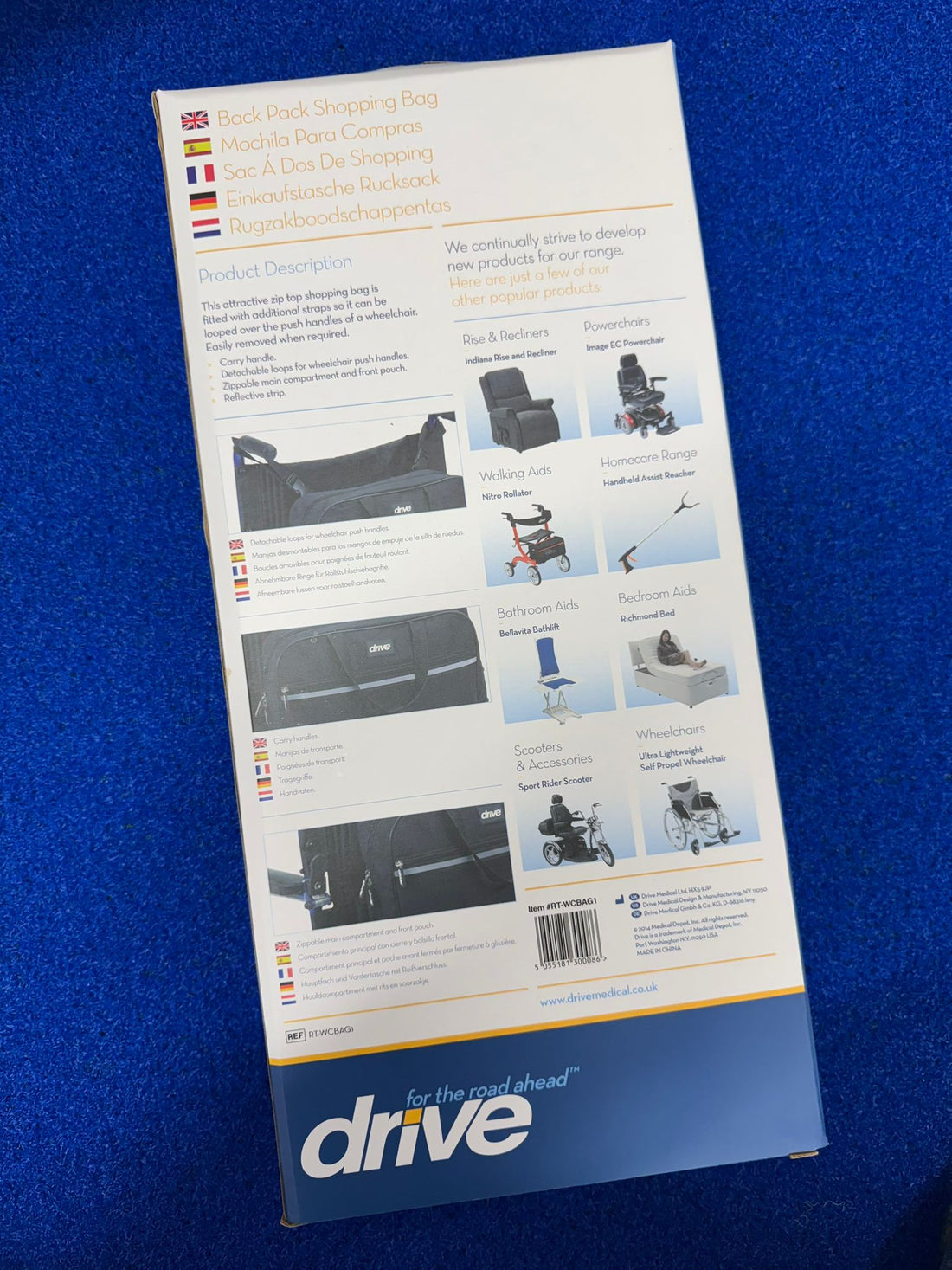 Wheelchair Back Pack Shopping Bag