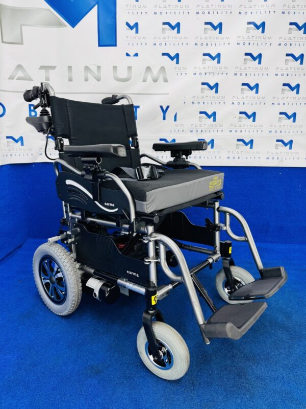 Karma Falcon KP-25 Powerchair – Attendant 4mph Lightweight Wheelchair (1305) - Image 2